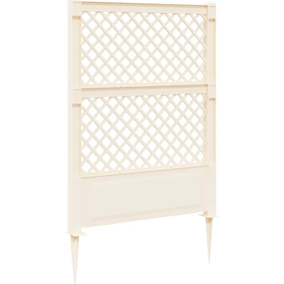 vidaXL Trellis met Spike PP Wit