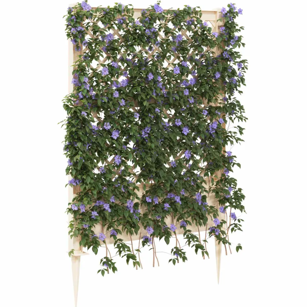 vidaXL Trellis met Spike PP Wit