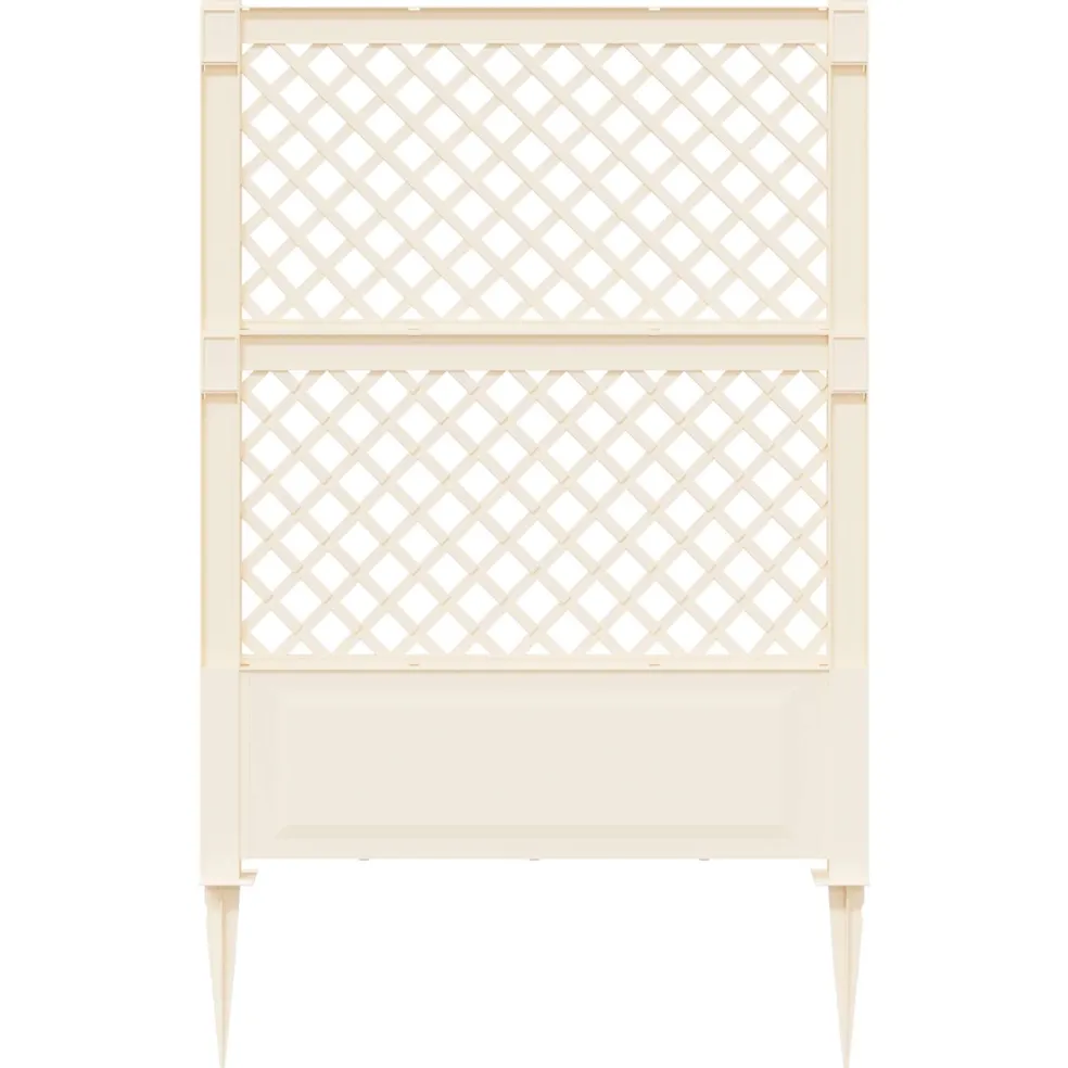 vidaXL Trellis met Spike PP Wit