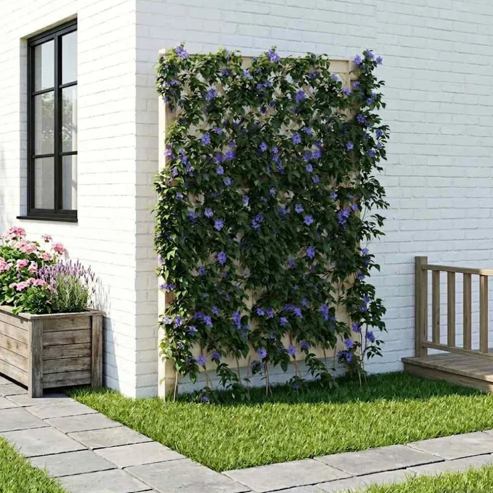 vidaXL Trellis met Spike PP Wit
