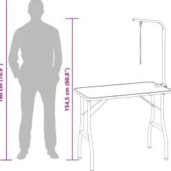 vidaXL Trimtafel voor huisdieren met 1 aanlijnoptie