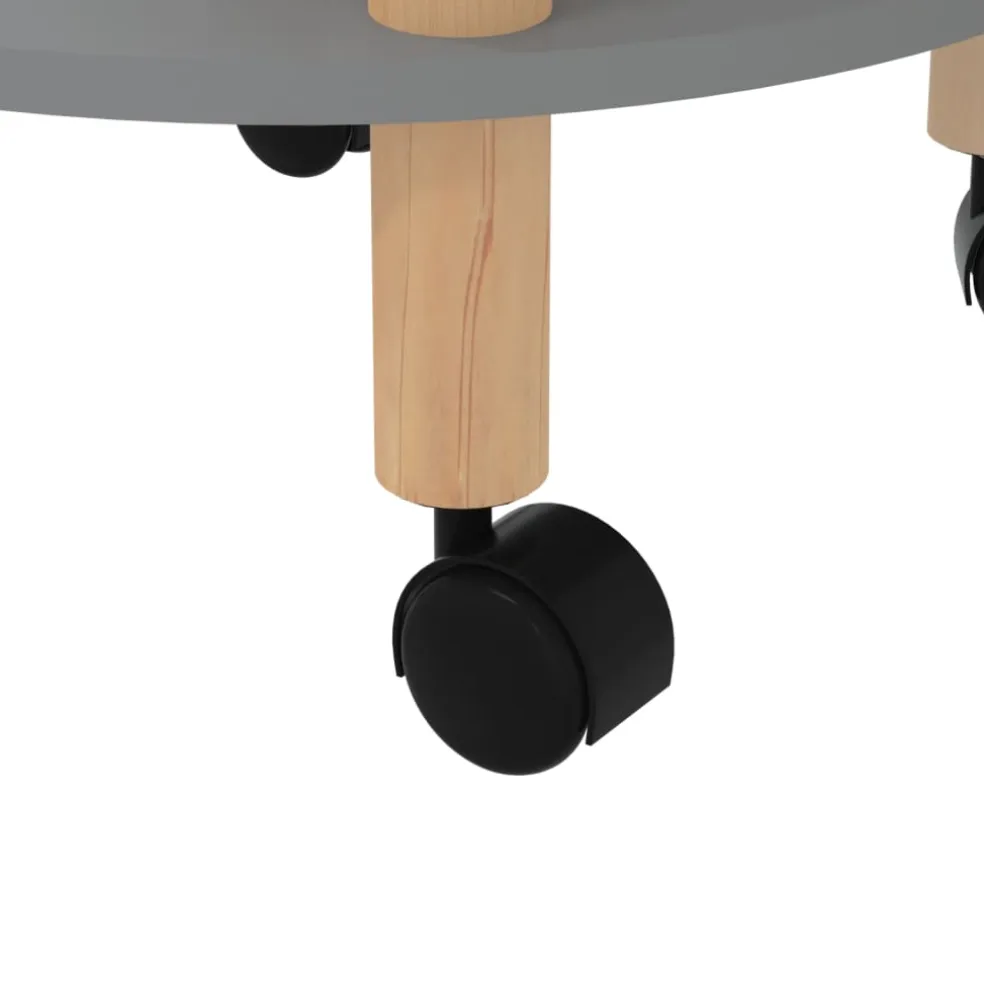 vidaXL Trolley 38x38x82cm bewerkt hout en massief grenenhout grijs