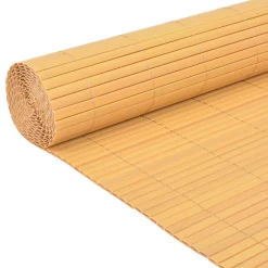 vidaXL Tuinafscheiding dubbelzijdig 90x300 cm PVC geel