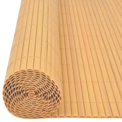 vidaXL Tuinafscheiding dubbelzijdig 90x300 cm PVC geel