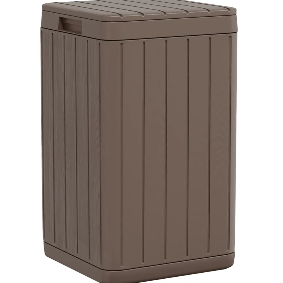 vidaXL Tuinafvalbak 38x38x65 cm polypropeen bruin