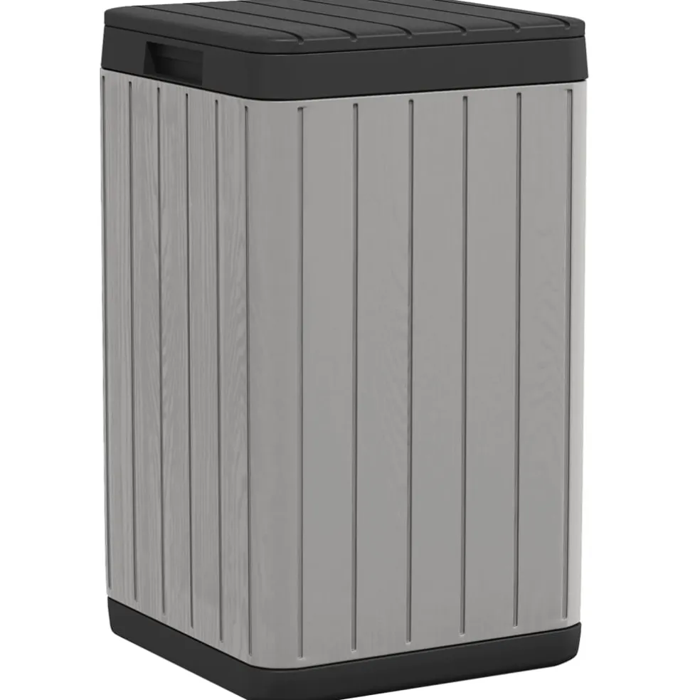vidaXL Tuinafvalbak 38x38x65 cm polypropeen grijs