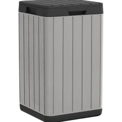 vidaXL Tuinafvalbak 38x38x65 cm polypropeen grijs