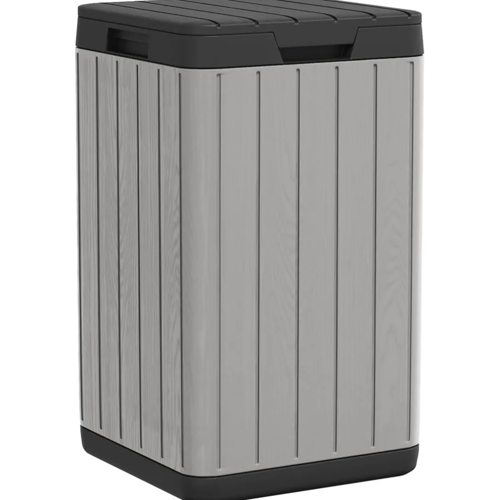 vidaXL Tuinafvalbak 38x38x65 cm polypropeen grijs