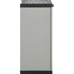 vidaXL Tuinafvalkast 68x40x85 cm polypropeen grijs en zwart