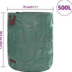 vidaXL Tuinafvalzakken 4 st 500 l Groen Polypropyleen