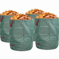 vidaXL Tuinafvalzakken 4 st 300 l Groen Polypropyleen