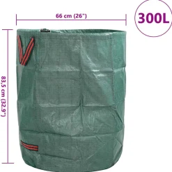 vidaXL Tuinafvalzakken 4 st 300 l Groen Polypropyleen