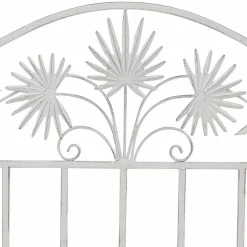 vidaXL Tuinbank Antiek wit 104 x 52,5 x 89 cm Staal