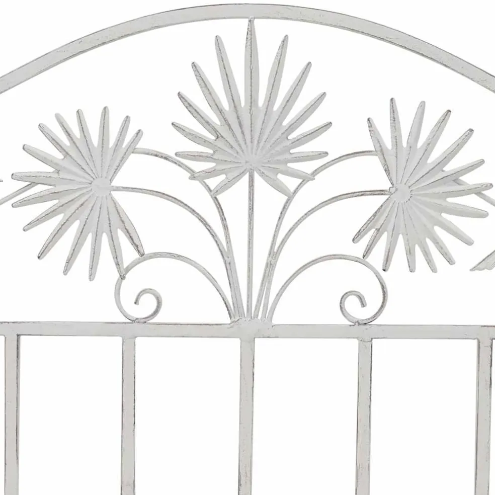 vidaXL Tuinbank Antiek wit 104 x 52,5 x 89 cm Staal