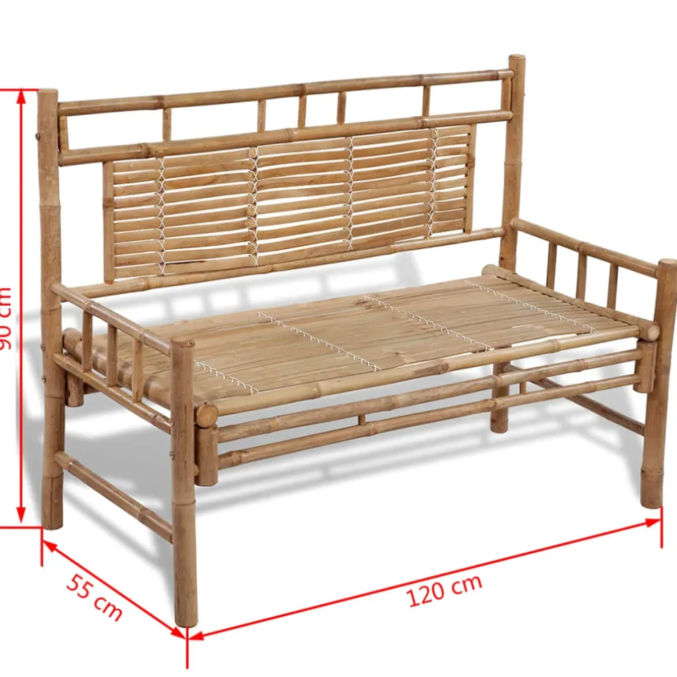 vidaXL Tuinbank 120 cm bamboe
