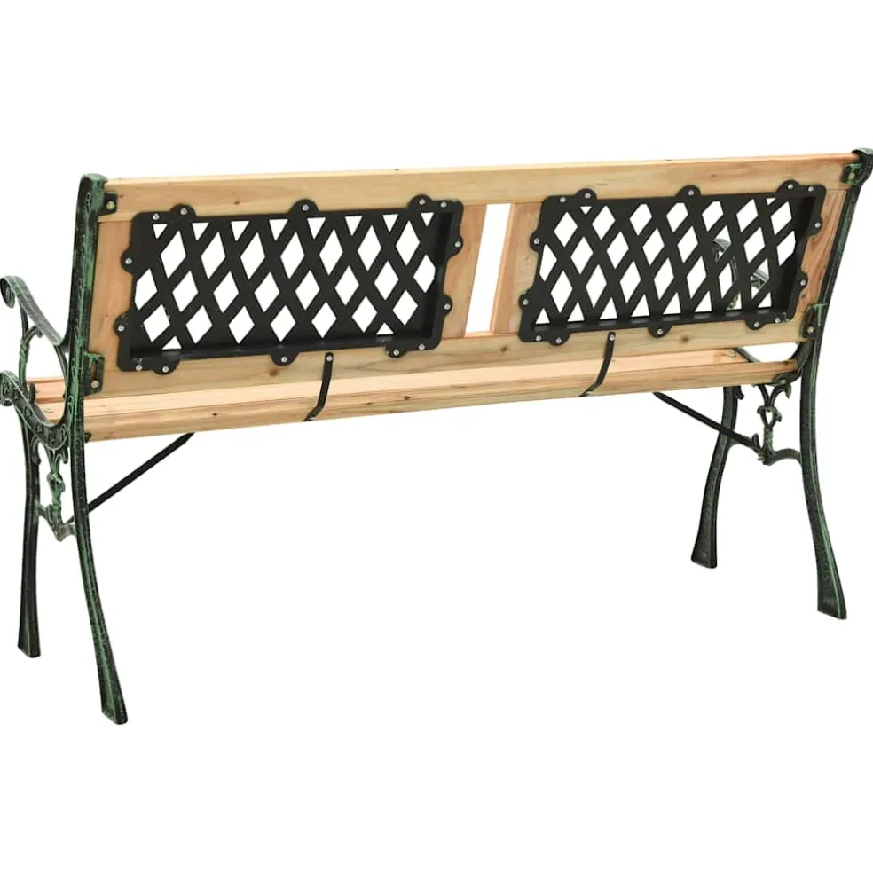 vidaXL Tuinbank 122 cm gietijzer en massief vurenhout