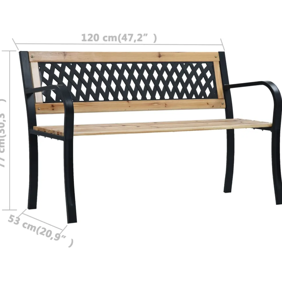 vidaXL Tuinbank 120 cm hout