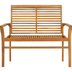 vidaXL Tuinbank 112 cm massief teakhout
