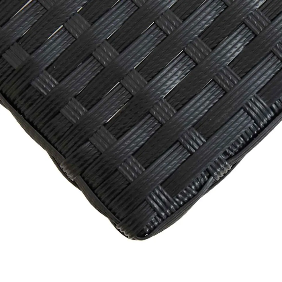 vidaXL Tuinbank 120 cm poly rattan en massief acaciahout zwart