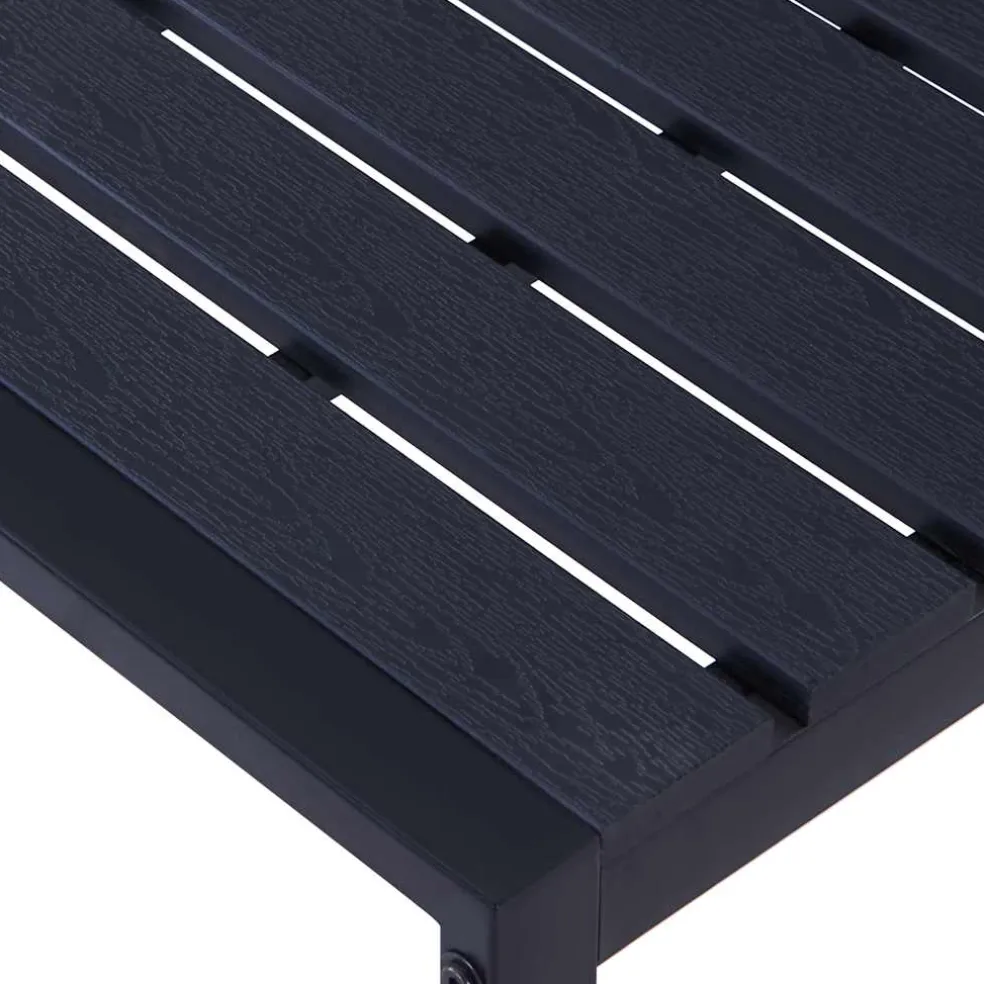 vidaXL Tuinbank 120,5 cm PS-plaat zwart