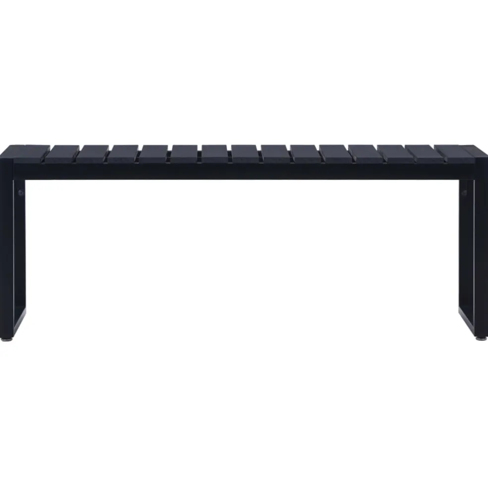 vidaXL Tuinbank 120,5 cm PS-plaat zwart