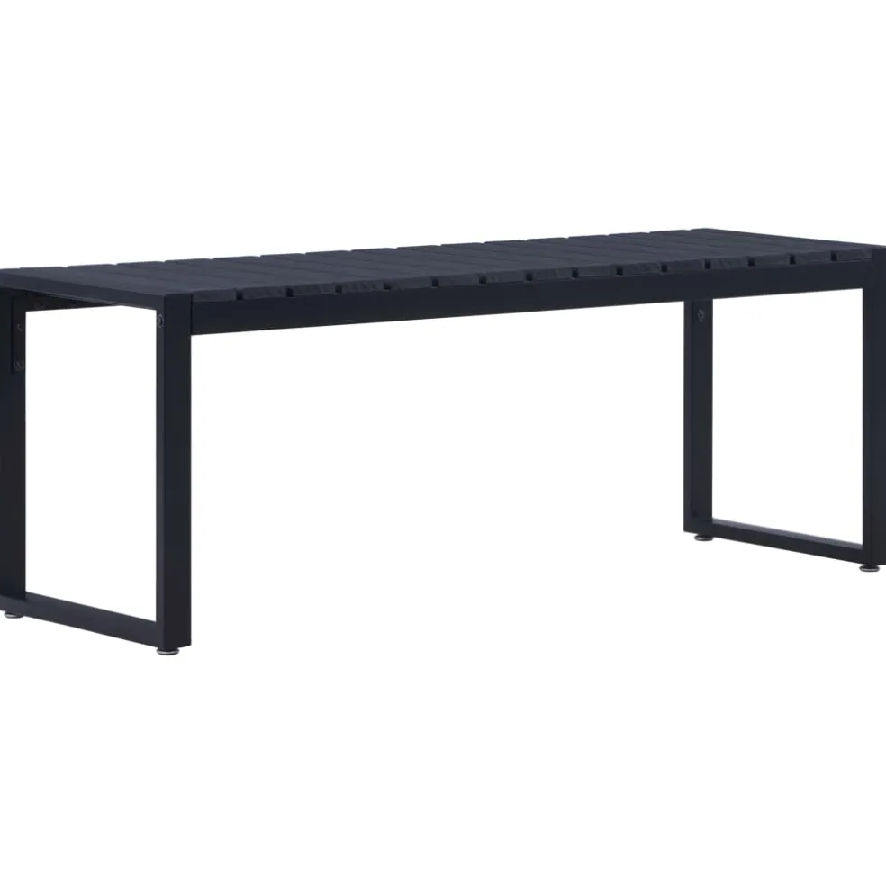 vidaXL Tuinbank 120,5 cm PS-plaat zwart