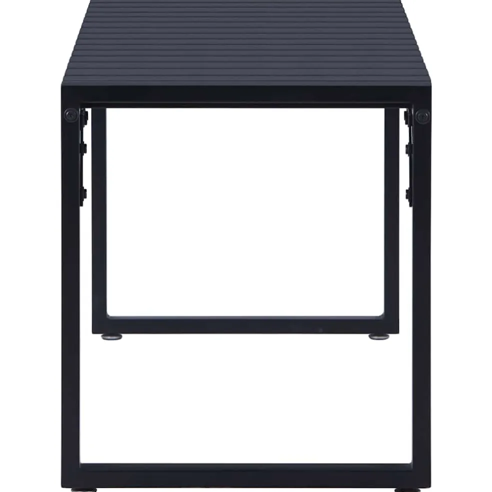 vidaXL Tuinbank 120,5 cm PS-plaat zwart