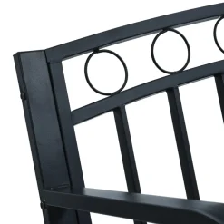 vidaXL Tuinbank 125 cm staal zwart