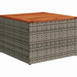 vidaXL Tuinbankenset 9 st Grijs poly rattan