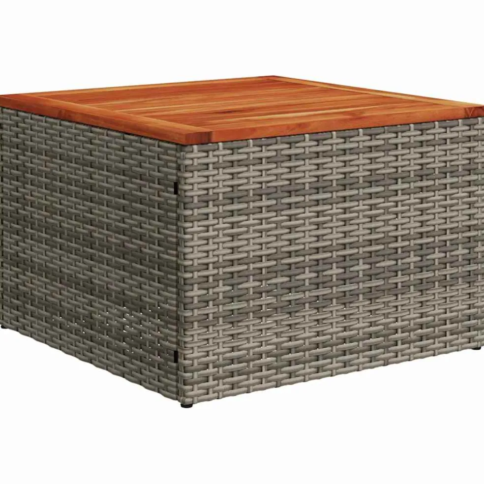 vidaXL Tuinbankenset 9 st Grijs poly rattan