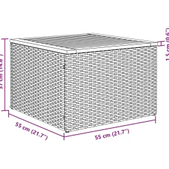 vidaXL Tuinbankenset 9 st Grijs poly rattan
