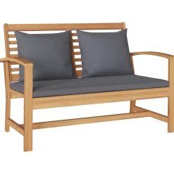 vidaXL Tuinbankenset 4 st Naturel Massief Teakhout