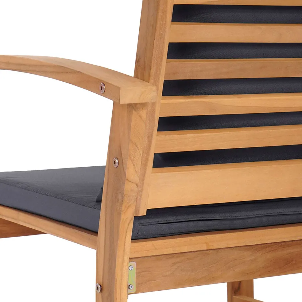 vidaXL Tuinbankenset 4 st Naturel Massief Teakhout