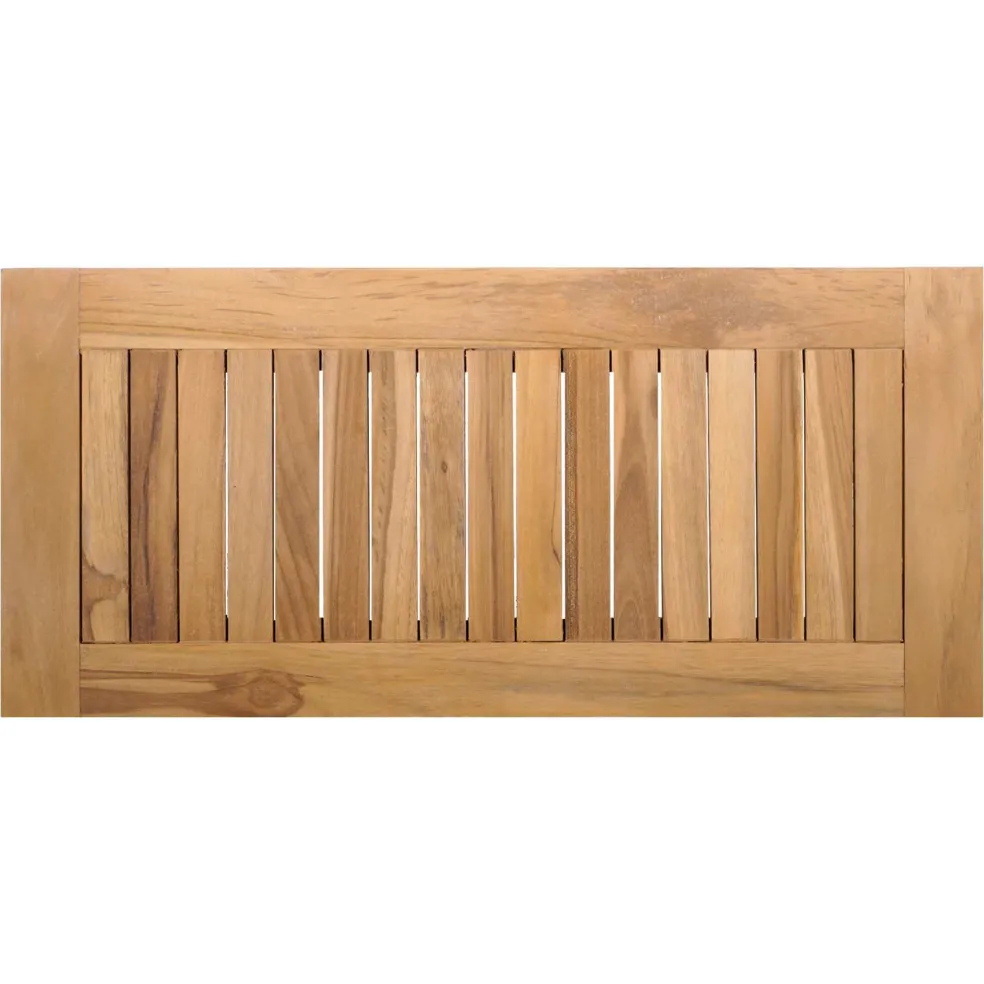vidaXL Tuinbank en Tafel Set 2 st Grijs en Bruin Massief teakhout