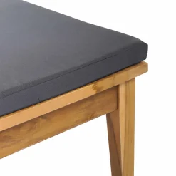 vidaXL Tuinbank en Tafel Set 2 st Grijs en Bruin Massief teakhout