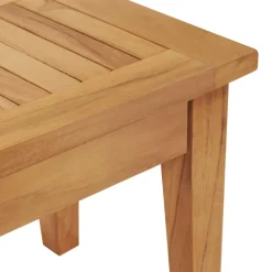 vidaXL Tuinbank en Tafel Set 2 st Grijs en Bruin Massief teakhout