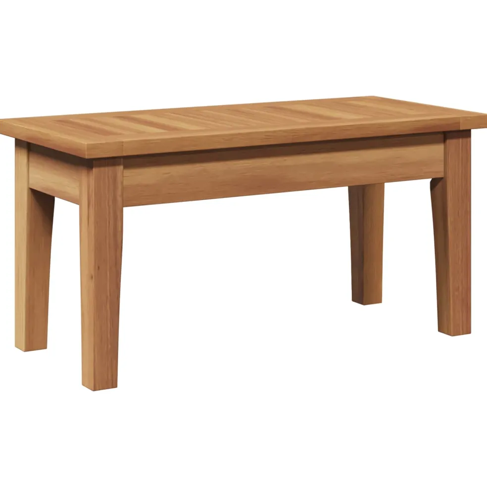 vidaXL Tuinbank en Tafel Set 2 st Grijs en Bruin Massief teakhout