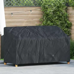 vidaXL Tuinbankhoes Zwart 165 x 70 x 65 / 94 cm 210D Oxford Stof