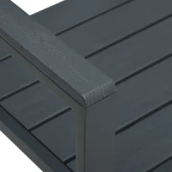 vidaXL Tuinbank hout-look 120 cm HDPE grijs