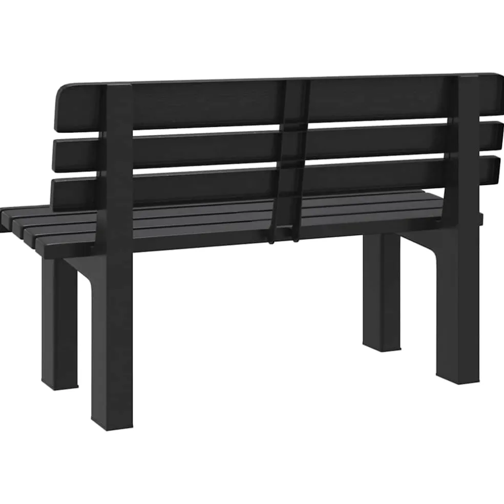 vidaXL Tuinbankje 110x52x71 cm polypropeen antracietkleurig