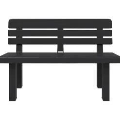 vidaXL Tuinbankje 110x52x71 cm polypropeen antracietkleurig