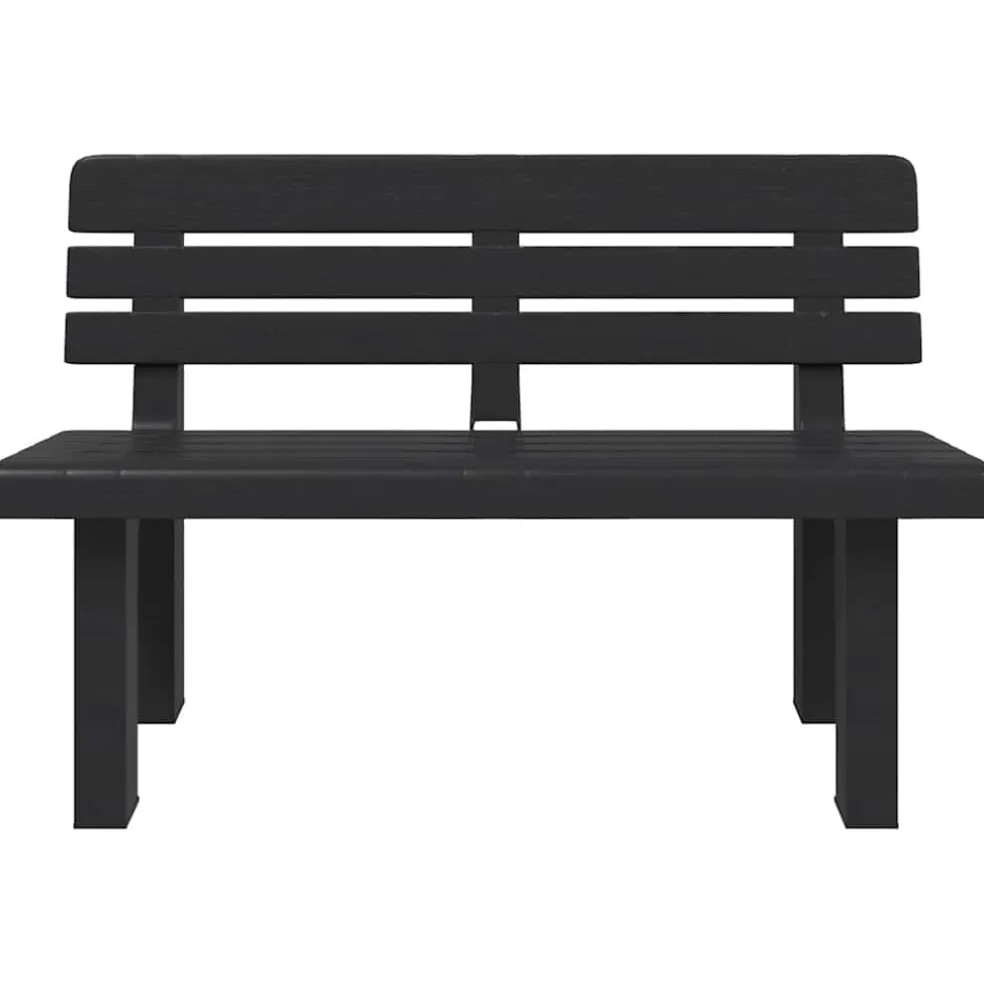 vidaXL Tuinbankje 110x52x71 cm polypropeen antracietkleurig