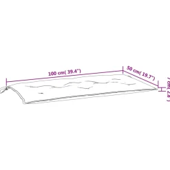 vidaXL Tuinbankkussens 2 st 100x50x7 cm oxford stof zwart