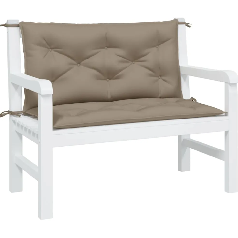 vidaXL Tuinbankkussens 2 st 100x50x7 cm oxford stof taupe