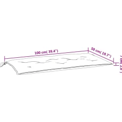 vidaXL Tuinbankkussens 2 st 100x50x7 cm oxford stof taupe