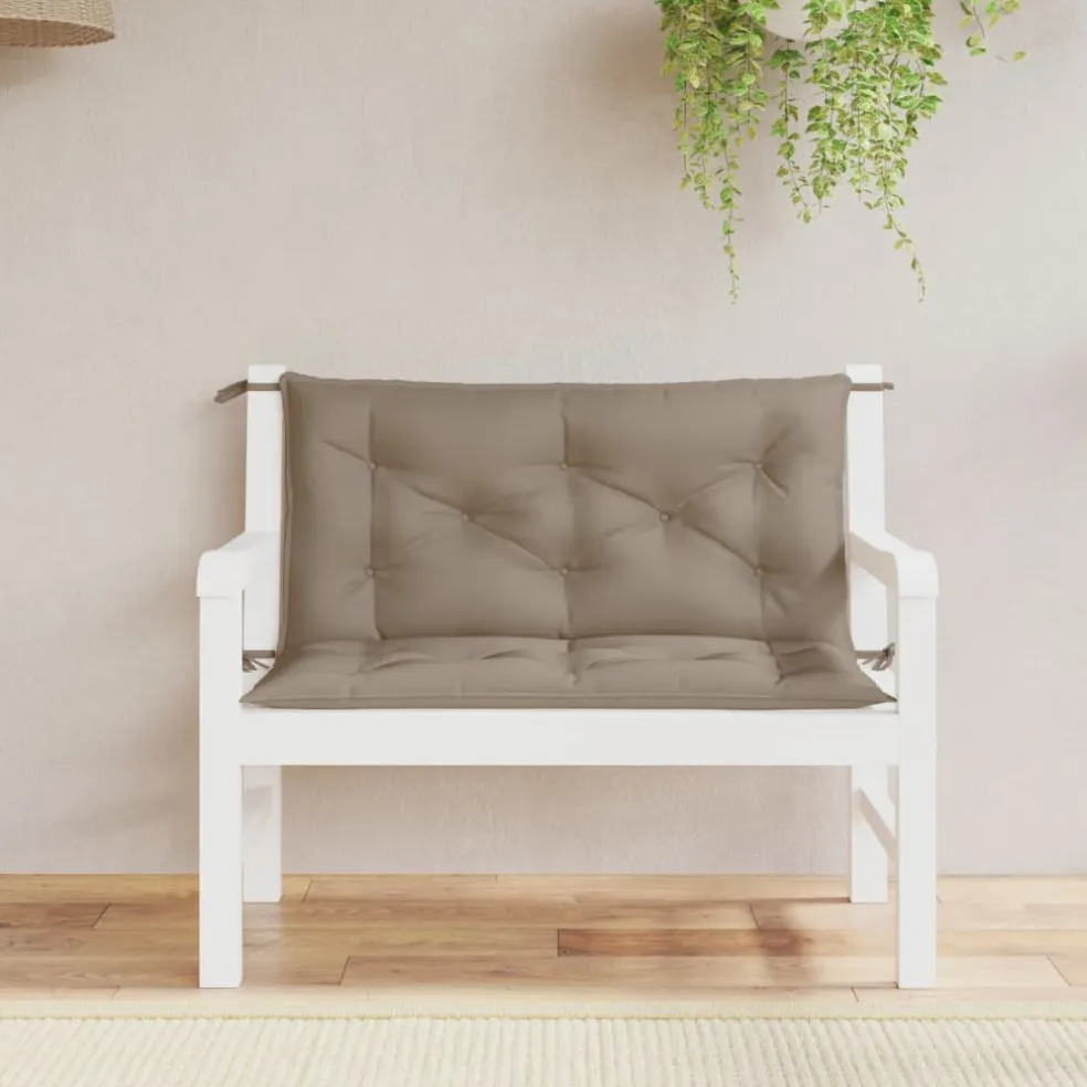 vidaXL Tuinbankkussens 2 st 100x50x7 cm oxford stof taupe