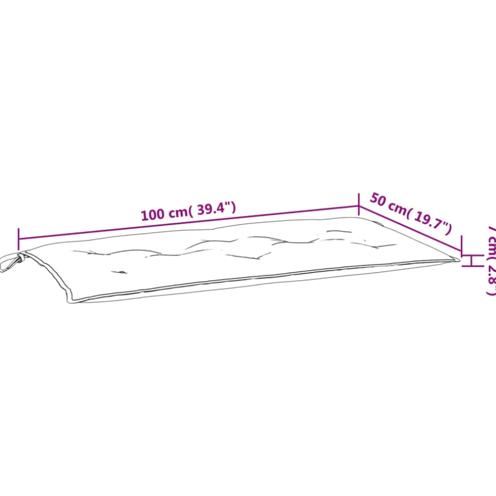 vidaXL Tuinbankkussens 2 st 100x50x7 cm oxford stof rood