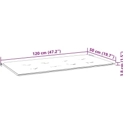 vidaXL Tuinbank met kussen 120 cm bamboe