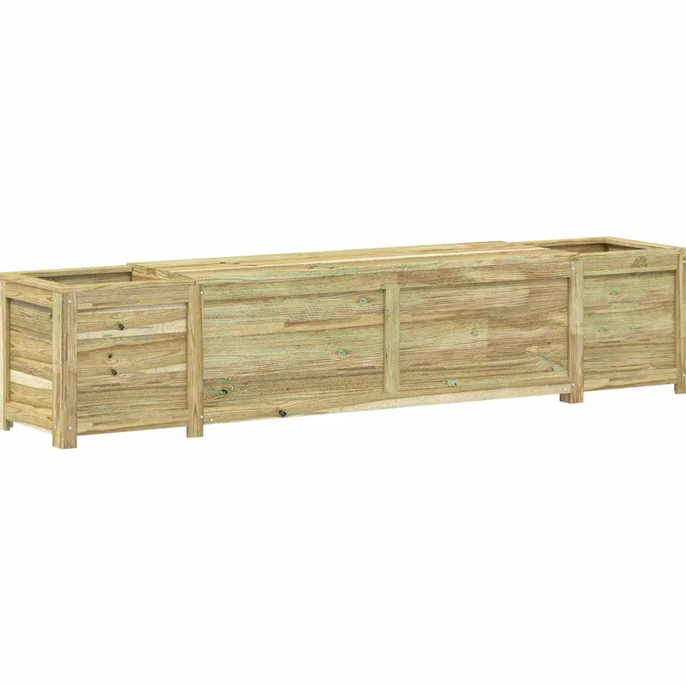 vidaXL Tuinbank met opbergruimte en plantenbak 193,5 x 40 x 41 cm