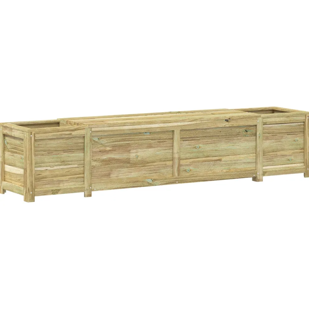 vidaXL Tuinbank met opbergruimte en plantenbak 193,5 x 40 x 41 cm